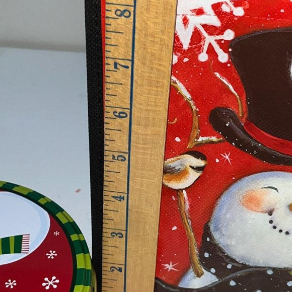 Lot of Christmas Gift/Storage Box, Tin Box, Reusable Tote Bags, Basket & Ribbon - Picture 7 of 12